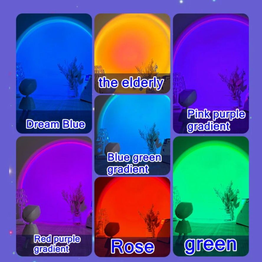 Led Colorful Sunset Lamp Proje - Photography Lighting Home 评论和价格