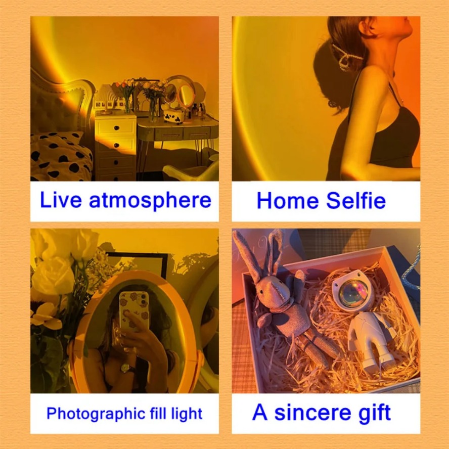 Led Colorful Sunset Lamp Proje - Photography Lighting Home 评论和价格