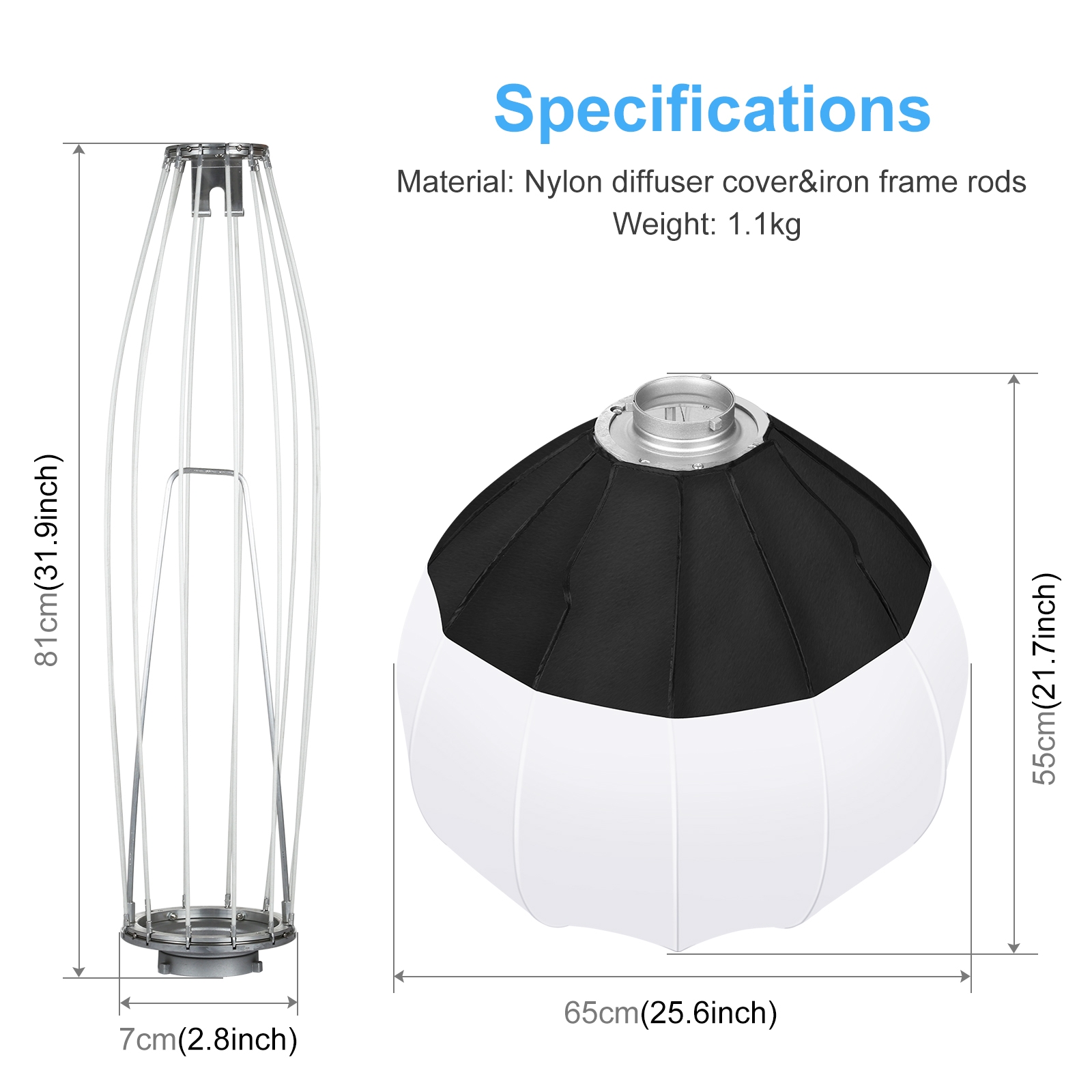 PULUZ 65cm Foldable Lantern So - Photography Lighting Flash 评论和价格
