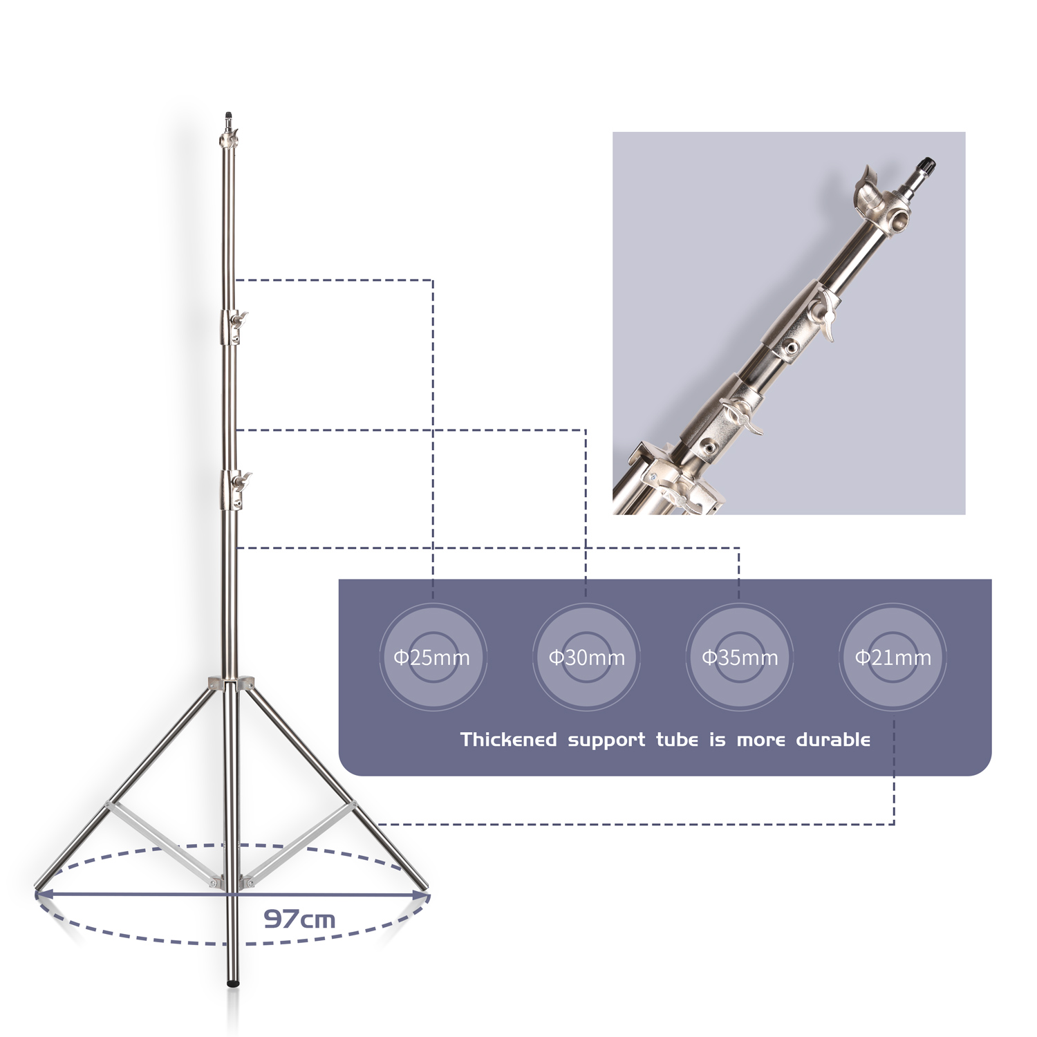 SH 2.8M Stainless Steel Light  - Photography Lighting Background 评论和价格