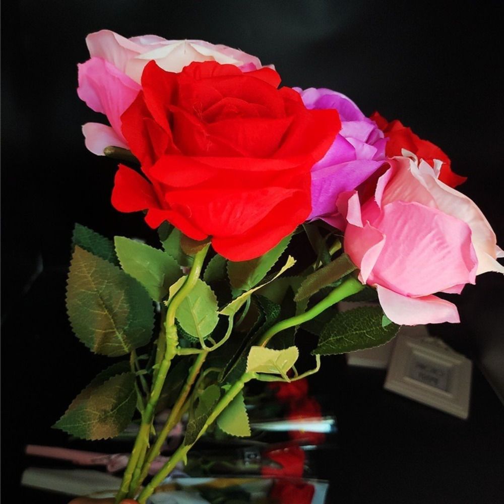 Glowing Artificial Rose Flower - Photography Lighting Home 评论和价格