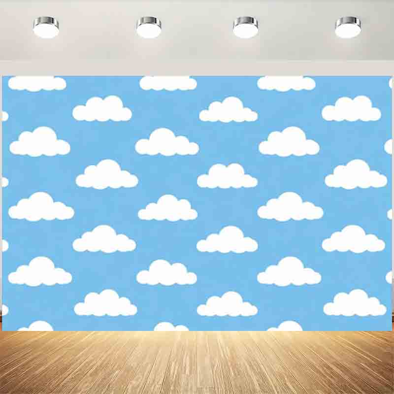 Cartoon Simple Blue Sky White  - Photography Lighting Background 评论和价格