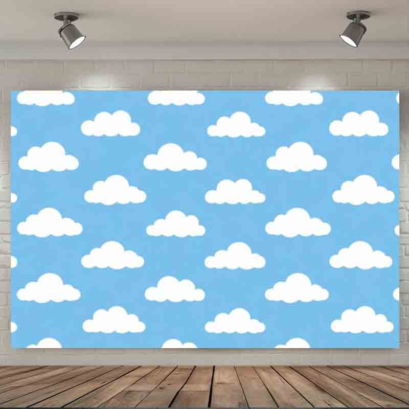 Cartoon Simple Blue Sky White  - Photography Lighting Background 评论和价格