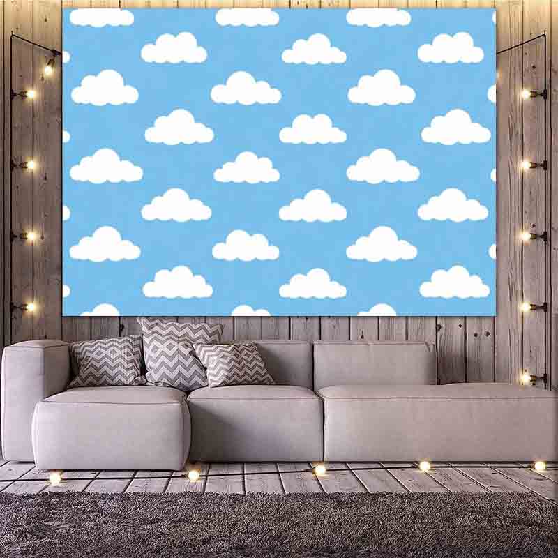 Cartoon Simple Blue Sky White  - Photography Lighting Background 评论和价格