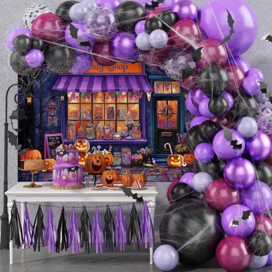 Purple Halloween Shop Theme Pa - Photography Lighting Background 评论和价格