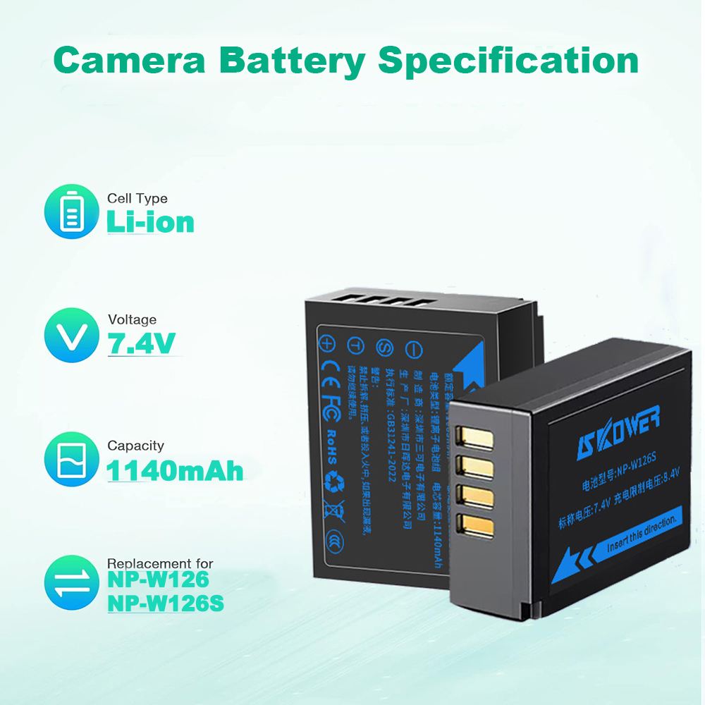 NP-W126S Battery for Fujifilm  - Fujifilm Camera X-T30 Ii 评论和价格