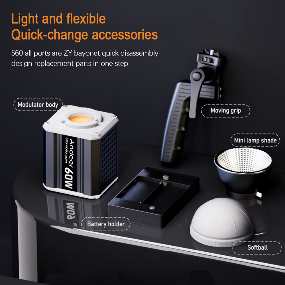 Andoer Tri-Color LED 60W COB P - Photography Lighting Home 评论和价格