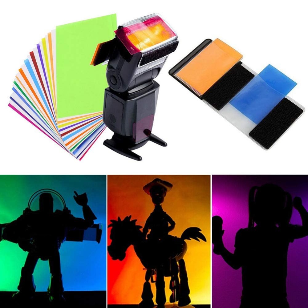 12 Colors Camera Flash Gels Li - Photography Lighting Flash 评论和价格