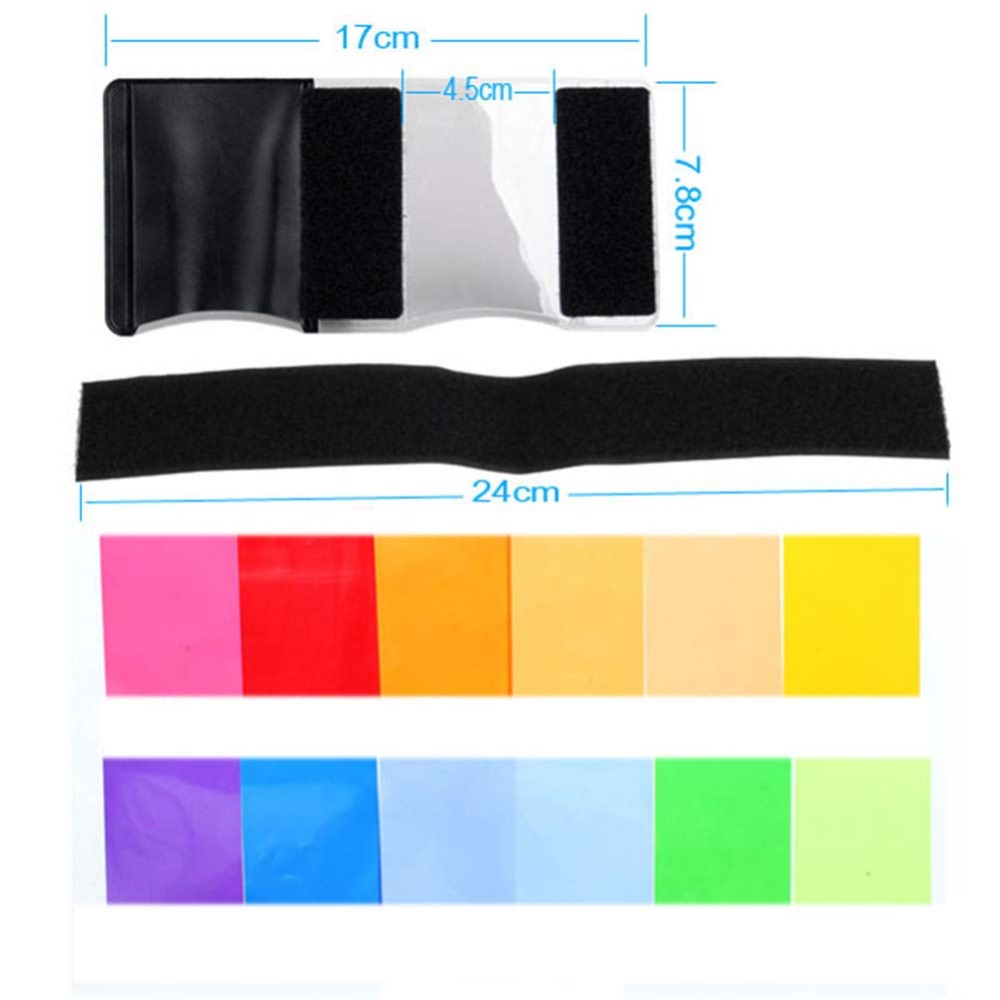 12 Colors Camera Flash Gels Li - Photography Lighting Flash 评论和价格