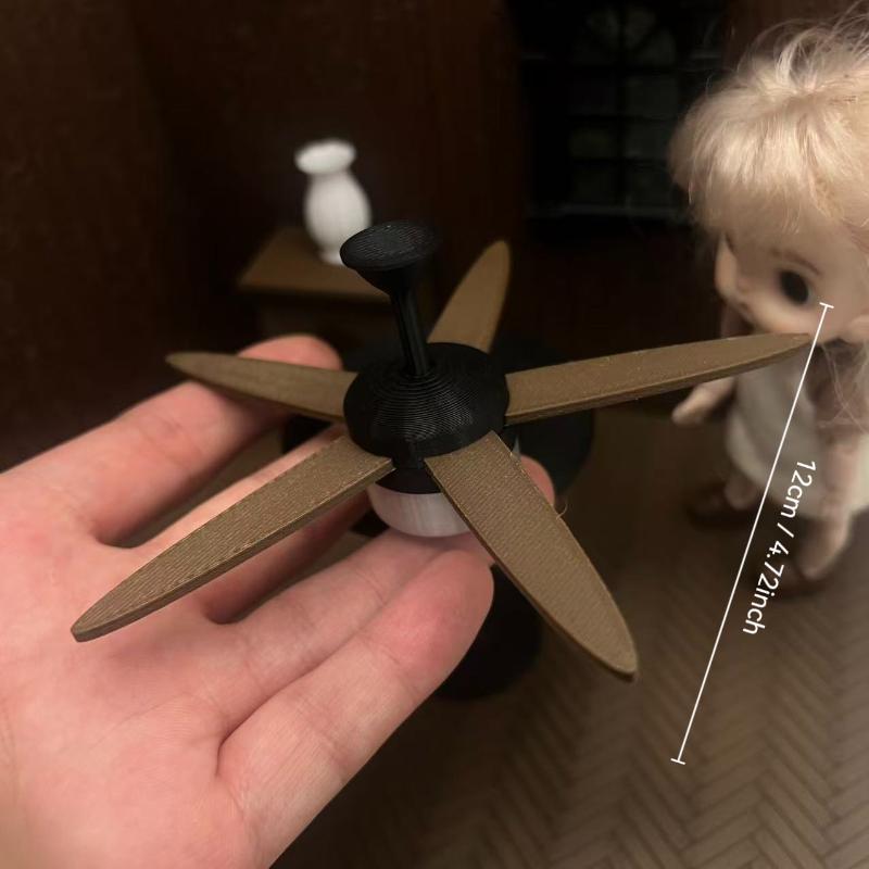 Miniature Ceiling Fan with LED - Vintage Photography Lighting 评论和价格
