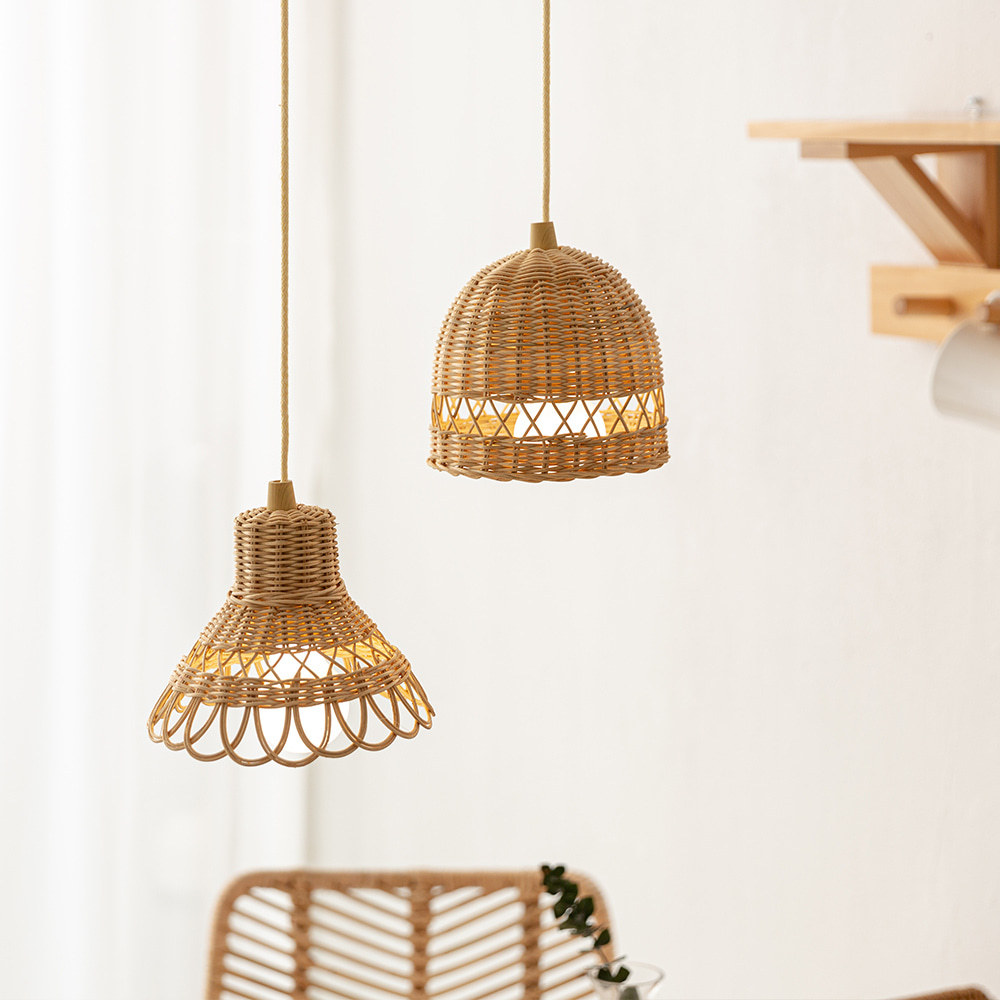 Rattan Lampshade Handmade Phot - Photography Lighting Home 评论和价格