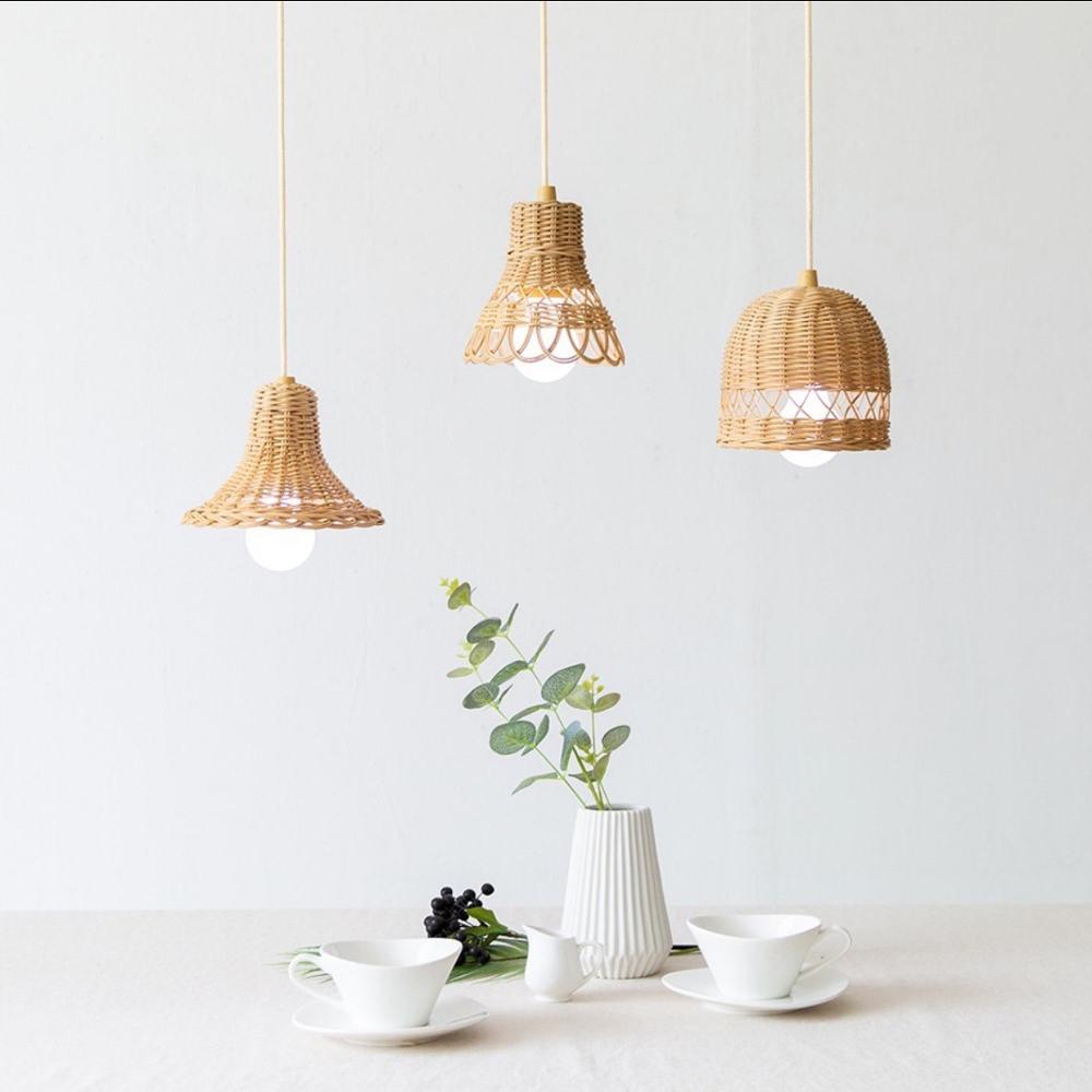 Rattan Lampshade Handmade Phot - Photography Lighting Home 评论和价格