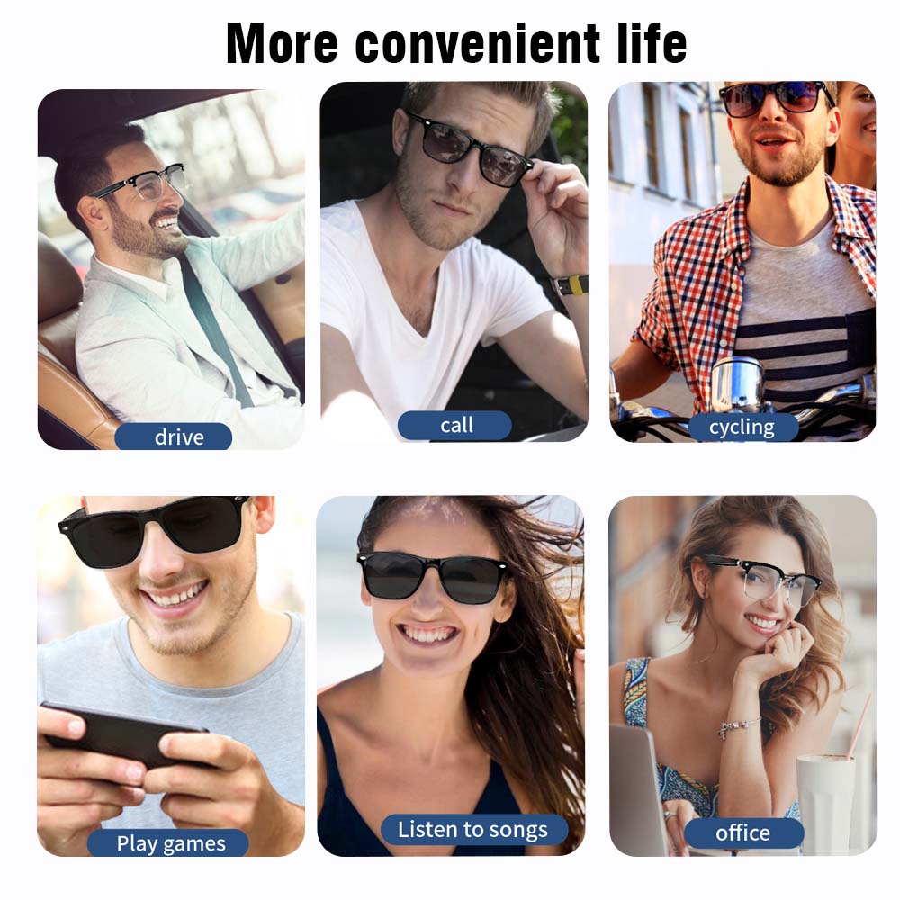 SENBONO E13 Smart Glasses:Blue - Photography Lighting Devices 评论和价格